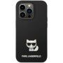 Karl Lagerfeld Choupette husă din silicon pentru iPhone 14 Pro - negru