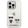 Karl Lagerfeld Ikonik Karl and Choupette husă pentru iPhone 14 Pro Max - transparent