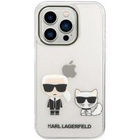Karl Lagerfeld Ikonik Karl and Choupette husă pentru iPhone 14 Pro Max - transparent