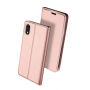 Husă flip DUX DUCIS, pentru iPhone XR - roz-auriu