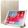 Husă cu stativ origami și compartiment pentru Apple Pencil pentru iPad 10,2" (2019-2021) / Air 3 (2019) / Pro 10,5" - auriu