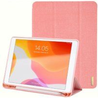 DUX DUCIS Domo husă cu spațiu pentru Apple Pencil și funcție de adormire, pentru iPad 10,2" (2019-2021) - roz