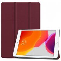 Husă din piele PU, cu funcție de adormire, pentru iPad 10,2" (2019-2021) - vișiniu
