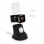 Usams 2in1 suport din silicon pentru AirPods / Apple Watch - gri