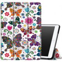 Husă flip cu stativ, pentru iPad 10,2" (2019-2021) - flori și fluturi
