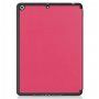 Husă din piele PU, cu spațiu pentru Apple Pencil și funcție de adormire, pentru iPad 10,2" (2019-2021) - fucsia
