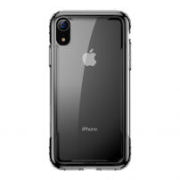 Carcasă transparentă BASEUS Armor, cu ramă, pentru iPhone XR - negru