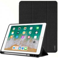 DUX DUCIS Domo husă cu spațiu pentru Apple Pencil și funcție de adormire, pentru iPad 9,7" (2017/2018) - negru
