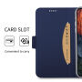 Husă flip cu stativ, pentru iPhone XS Max - albastru închis