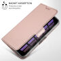 Husă flip cu stativ, pentru iPhone XS Max - roz-auriu