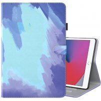 Carcasă cu model de acuarele și spațiu de carduri pentru iPad 9,7" (2017/2018) / Air 1 / 2 / Pro 9,7" - albastru
