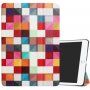 Husă cu funcție sleep, pentru iPad 9,7" (2017/2018) - pătrate colorate