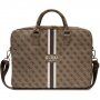 Geanta Guess 4G Printed Stripes pt MacBook de 16" - maro