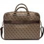 Geanta Guess 4G Printed Stripes pt MacBook de 16" - maro