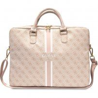Geanta Guess 4G Printed Stripes pt MacBook de 16" - ,roz