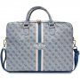 Geanta Guess 4G Printed Stripes pt MacBook de 16" - albastră