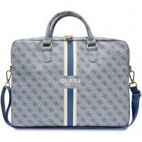 Geanta Guess 4G Printed Stripes pt MacBook de 16" - albastră