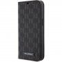 Karl Lagerfeld Saffiano Monogram husă flip pentru iPhone 14 - negru
