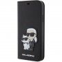 Karl Lagerfeld Saffiano Karl and Choupette NFT carcasă flip pentru iPhone 11 - negru