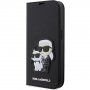 Karl Lagerfeld Saffiano Karl and Choupette NFT carcasă flip pentru iPhone 13 Pro Max - negru