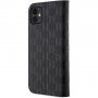 Karl Lagerfeld Saffiano Monogram husă flip pentru iPhone 11 - negru