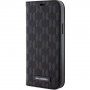 Karl Lagerfeld Saffiano Monogram husă flip pentru iPhone 12 / 12 Pro - negru