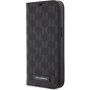 Karl Lagerfeld Saffiano Monogram husă flip pentru iPhone 13 Pro - negru