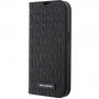 Karl Lagerfeld Saffiano Monogram husă flip pentru iPhone 13 Pro Max - negru