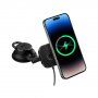 Spigen ITS35W-3 OneTap 3 Pro suport în mașină cu asistență MagSafe și încărcare wireless pentru iPhone - negru