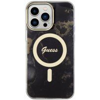 Guess Marble IML husă cu MagSafe pentru iPhone 13 Pro Max - negru