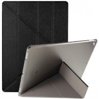 Carcasă din mătase, cu funcţie sleep, cu stativ origami, pentru iPad Pro 12,9" (2015-2017) - negru