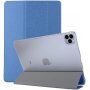Carcasă din mătase cu funcție de adormire pentru iPad Pro 12,9" (2018-2022) - albastru inchis