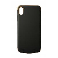 Carcasă de protecţie, pentru iPhone XS Max - 6000 mAh - negru / auriu