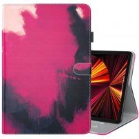 Carcasă cu model de acuarele și spațiu de carduri pentru iPad Pro 12,9" (2018-2022) - roz