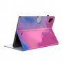Carcasă cu model de acuarele și spațiu de carduri pentru iPad Pro 12,9" (2018-2022) - roz-violet