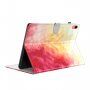 Carcasă cu model de acuarelă și spațiu carduri pentru iPad 10,9" (2022) / 11" (2025) - roșu
