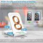 3în1 suport pliabil wireless multifuncțional pentru iPhone / Apple Watch / Airpods - negru