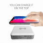 Încărcător / powerbank 6700mAh, cu mufe interschimbabile (AU / UK / US / EU) şi încărcare wireless