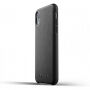 Husă Mujjo Full Leather, pentru iPhone XR - negru