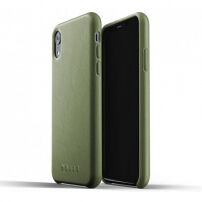 Husă Mujjo Full Leather, pentru iPhone XR - măsliniu