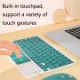 Set tastatură wireless cu touchpad și mouse wireless Bluetooth - negru