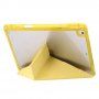 Carcasă cu partea din spate transparentă și suport origami pentru iPad 10,2" (2019-2021) / Air 3 (2019) / Pro 10,5" - galbe