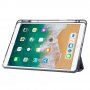 Carcasă cu partea din spate transparentă și suport origami pentru iPad 10,2" (2019-2021) / Air 3 (2019) / Pro 10,5" - galbe