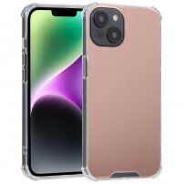 Carcasă cu suprafață oglindă pentru iPhone 14 - roz-auriu