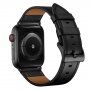 Curea elegantă din piele naturală pentru Apple Watch 42mm / 41mm / 40mm / 38mm - negru