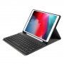 Carcasă cu tastatură iluminată și spațiu pentru Apple Pencil pentru iPad 9.7" (2017/2018) / Air 1 / 2 / Pro 9.7" - negru