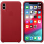 Husă originală Apple, din piele, pentru iPhone XS Max - roşu