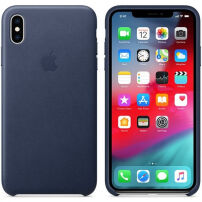 Husă originală Apple, din piele, pentru iPhone XS Max - albastru nocturn
