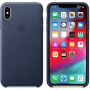 Husă originală Apple, din piele, pentru iPhone XS Max - albastru nocturn