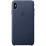 Husă originală Apple, din piele, pentru iPhone XS Max - albastru nocturn